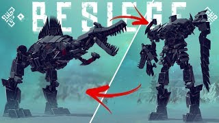 Besiege - GTA in Besiege - The Greatest Dinosaur Transformer & More! - Besiege Gameplay Highlights