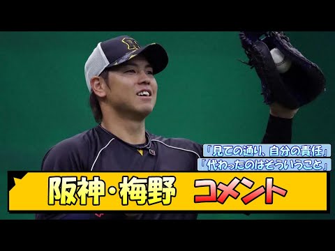 阪神・梅野　コメント【なんJ/2ch/5ch/ネット 反応 まとめ/阪神タイガース/岡田監督/梅野隆太郎】