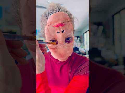 Upside down face #foamclay #art #funny #painter #diy #makeup #costume #dressup #creepy #viralart