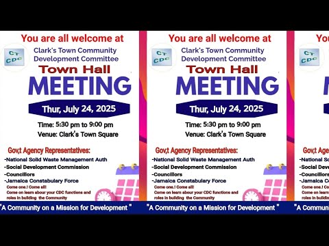 🔴Live  A Community on a Mission for Development Clark’s Town Trelawny(CT.C.D.C)