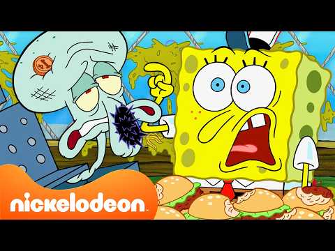 3 ساعات من فوضى مطعم السلطعون! 🍔 | سبونج بوب | Nickelodeon Arabia