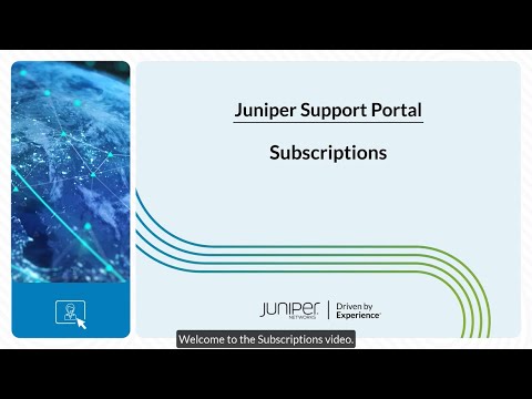 Juniper Support Portal: Subscriptions