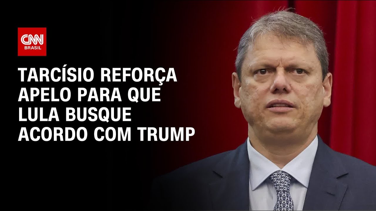 Tarifaço de Trump: Precisamos deixar política de lado, diz Tarcísio de Freitas | AGORA CNN