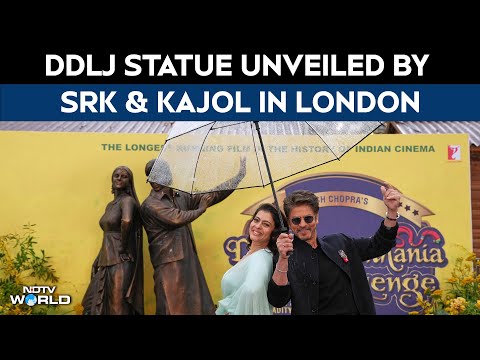 Shah Rukh Khan, Kajol Unveil DDLJ Statue at London’s Leicester Square