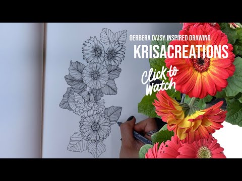 gerbera inspired drawing