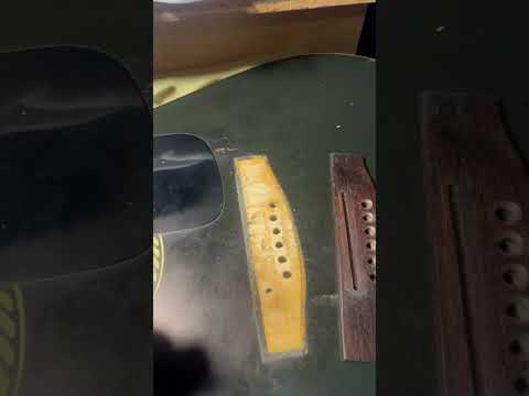 Removed the bridge on an Art & Lutherie acoustic guitar