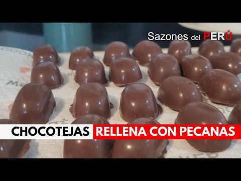 LA MEJOR RECETA para preparar CHOCOTEJAS RELLENAS DE PECANA Y MANJAR BLANCO