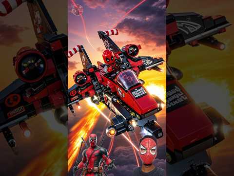 🔥 Spider-Man all superheroes as jet plane lego 🔥#lego #spiderman #shorts #roblox