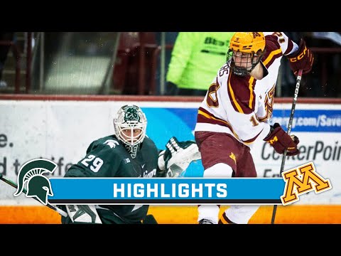 Michigan State at Minnesota | Highlights | Big Ten Hockey | Nov. 24, 2023