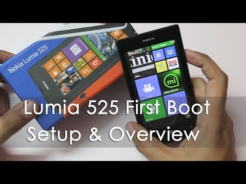 Nokia Lumia 525 SIM Install First Boot Setup & Hands on Overview - UCO2WJZKQoDW4Te6NHx4KfTg