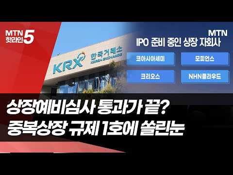 [중복상장 시험대③]예심 통과했다고 끝?…중복상장 심사 '1호'에 쏠린 눈 / 머니투데이방송 (뉴스)