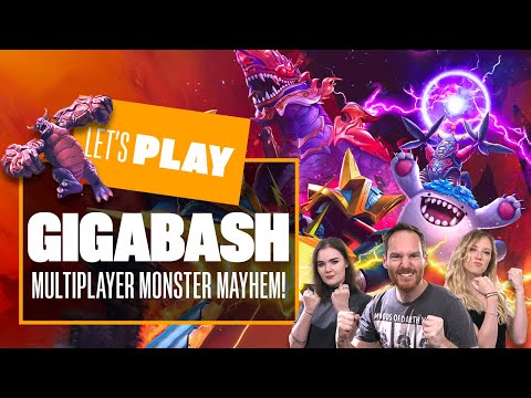Let's Play GigaBash - MULTIPLAYER MONSTER MAYHEM! (Sponsored video!)