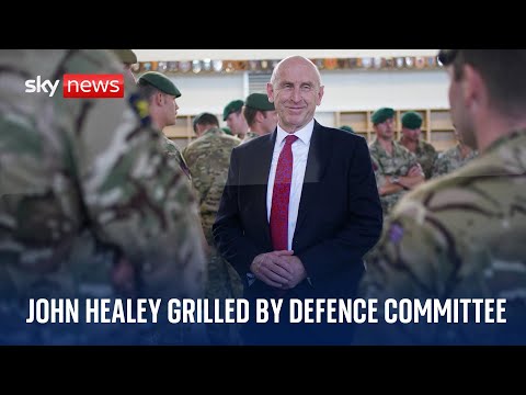 Watch live: Defence Secretary, John Healey faces questions from the Defence Committee on Ukraine