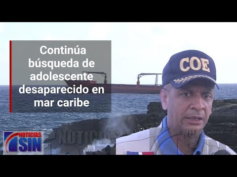 Continúa búsqueda de adolescente desaparecido en mar caribe