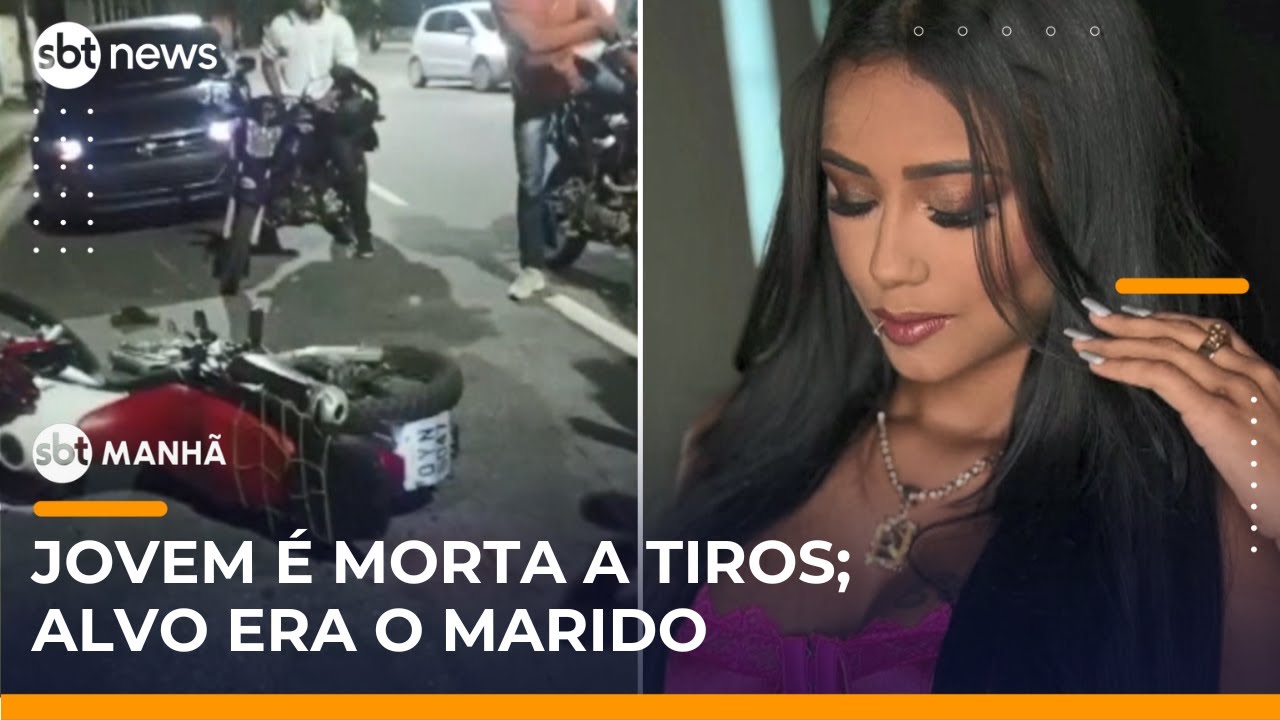 Jovem é morta por engano na garupa de moto alvo seria o marido | SBTManhã