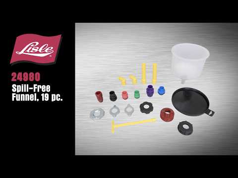 Lisle 24980 Spill-Free Funnel, 19 pc.