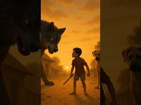 बच्चे ने भेड़िया को माजा चकाया || #shorts