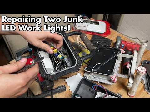 Repairing LED Work Lights: Snap-On with a snapped-off inductor, Husky with a sleepy battery BMS.