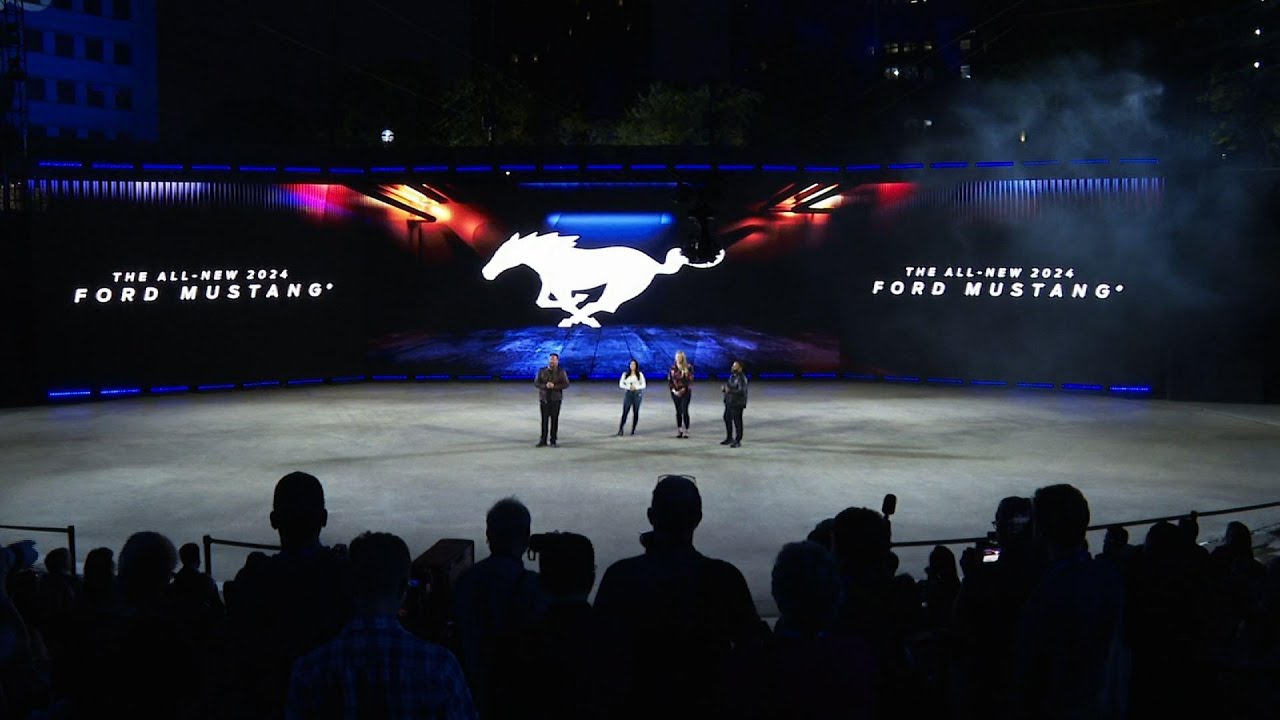 Ford debuts Mustang at Detroit outdoor party