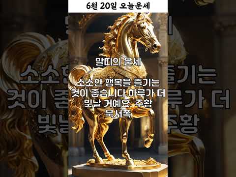 トレンド創作の動画サムネイル - 6월 20일 띠별 운세 코디색상 좋은위치 [30초운세]