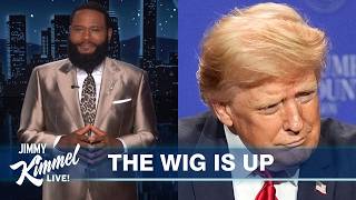 Thumbnail for the video "Trump Has Weird New Hair, Falls Asleep at Work Again & Anthony Anderson Does Escape Room with Mama" from Jimmy Kimmel Live