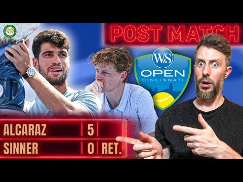 Sinner RETIRES in Final 😲 Alcaraz WINS Cincinnati Open 2025 🏆 | Post Match Reaction