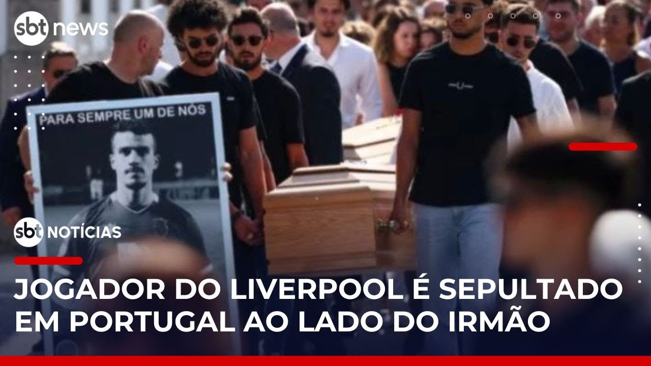 Diogo Jota e André Silva são sepultados em Portugal | SBTNotícias