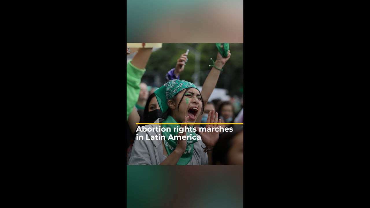 ‘Green tide’ abortion rights protests in Latin America | AJ #shorts