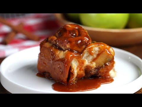 Salted Caramel Apple Cinnamon Rolls ? Tasty Recipes