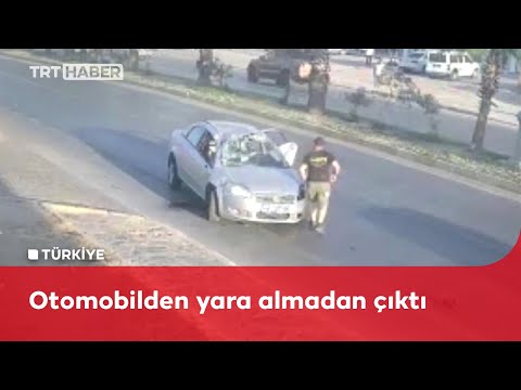Yayaya çarpmamak için manevra yapınca taklalar attı