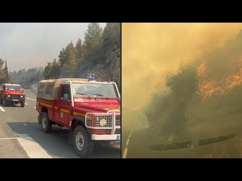 Firefighters head to frontlines of France's largest wildfire of the summer | AFP