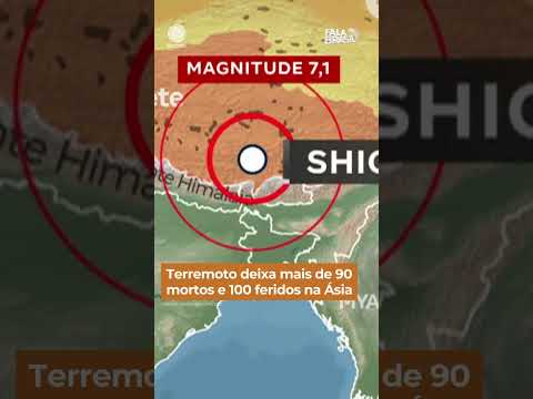 Terremoto deixa pelo menos 95 mortos e 100 feridos na Ásia #FalaBrasil #Shorts