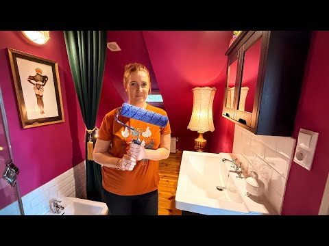 METAMORFOZA ŁAZIENKI 🩷 Ciemne kolory i paryski klimat w starym domu na wsi 🏡