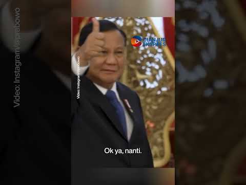 Momen Presiden Prabowo kerjai Wartawan Di Istana Merdeka #prabowo #wartawan #istanamerdeka #shorts