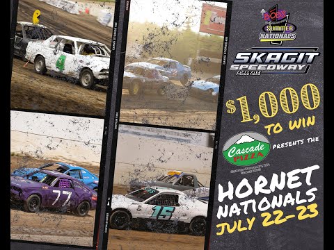 7/23/22 Skagit Speedway Hornets Summer Nationals Night #2 (Heats &amp; Main Event $1,000 to Win) - dirt track racing video image
