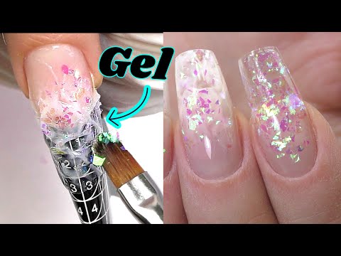 Ice Nails with Gel | Glass Nail Art Tutorial