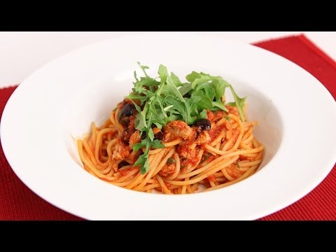 Spaghetti with Tuna Puttanesca Recipe - Laura Vitale - Laura in the Kitchen Episode 741 - UCNbngWUqL2eqRw12yAwcICg