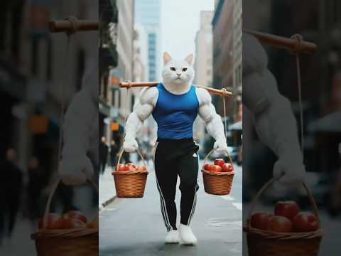 Broke Cat Shows the Rich Cat Who’s Boss!”#trending #viral #ai