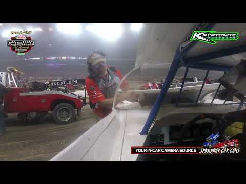 Corey DeLancey with his Kryptonite Racecars powered In-Car Camera at the Gateway Dirt Nationals 2023 - dirt track racing video image