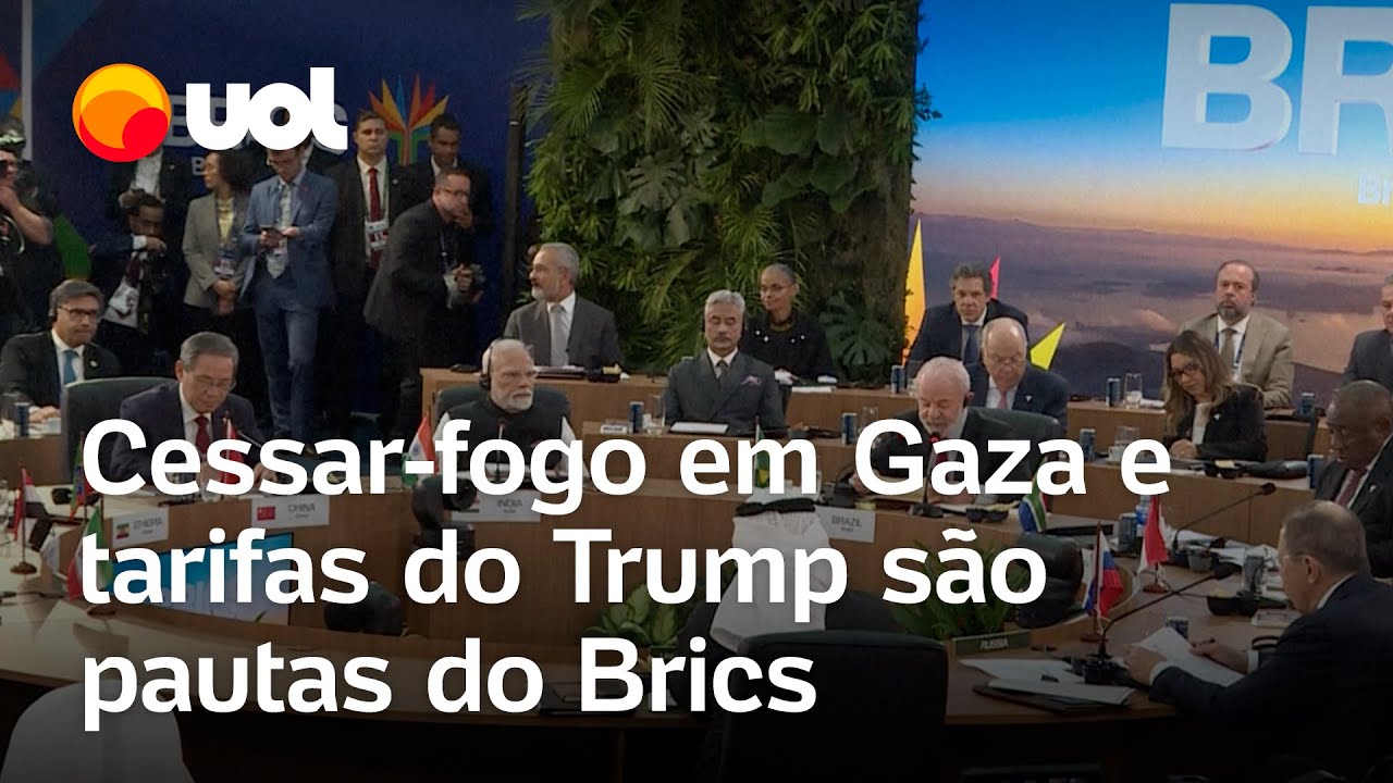 Líderes do Brics pedem cessar-fogo em Gaza e demonstram preocupação com tarifas de Trump
