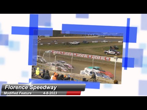 Florence Speedway - Modified Feature - 4/8/2023 - dirt track racing video image