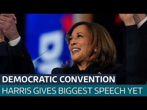 Kamala Harris promises Americans a future she says Donald Trump could never deliver | ITV News