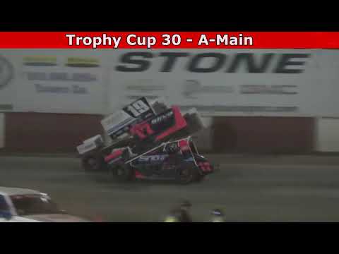 Trophy Cup 30 - Night 1 - A-Main - dirt track racing video image