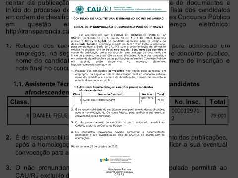 #CAU RJ - 8° CONVOCAÇÃO#