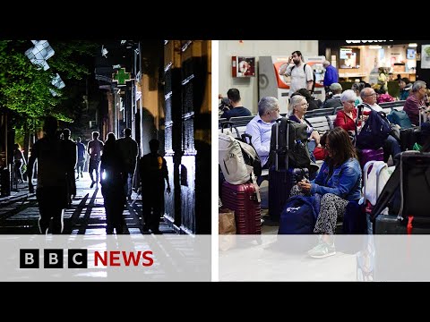 Power returning to Spain and Portugal after blackout | BBC News