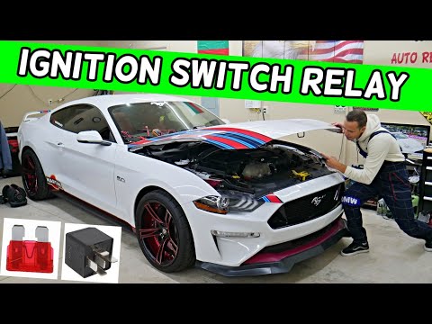 FORD MUSTANG IGNITION SWITCH RELAY LOCATION REPLACEMENT 2015 2016 2017 2018 2019 2020 2021 2022 2023