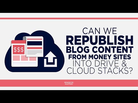 Can We Republish Blog Content From Money Sites Into Drive And Cloud Stacks?