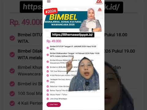 bimbel pppk 2026 di https://lilihernawatipppk.id/ bersama kak lili #pppk #fyp #shorts #viral #bimbel