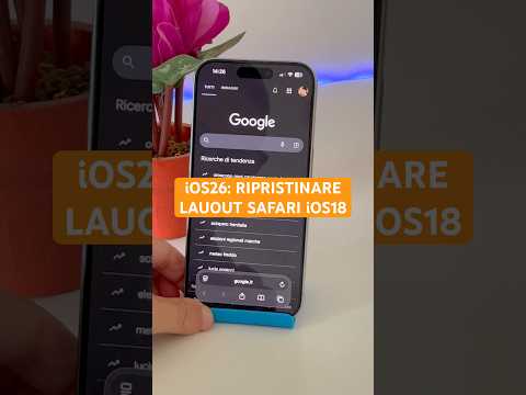 RIPRISTINARE IL VECCHIO LAYOUT DI #SAFARI DI iOS18 #shorts #ios26 #ios18 #apple