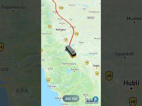 Mumbai - Pune - Maharashtra to Mysore - Karnataka| Travel map animation route
